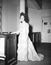 Tallahassee Women's Club member in costume at the First Presbyterian Church