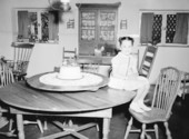 Mary Call Collins and her birthday cake