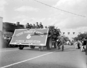 Future Farmers of America entry in Governor Dan McCarty's inaugural parade.