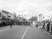 Marching band entry in Governor Dan McCarty's inaugural parade.