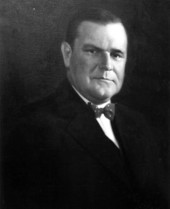 Painted portrait of Florida's 24th Governor John W. Martin