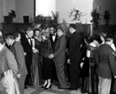 Governor Dan McCarty (center) in the inaugural reception at Capitol - Tallahassee, Florida.