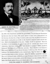 Albert W. Gilchrist campaign post card