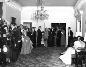 Governor Fuller Warren receiving guests before the inaugural ball