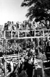 View of motion picture crews at Governor Dan McCarty's inauguration - Tallahassee, Florida