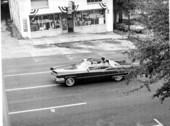 Governor Kirk (left) and Governor-elect Askew riding to Capitol for inauguration - Tallahassee, Florida.