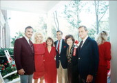Group portrait during brunch/reception for Burt Reynolds - Tallahassee, Florida