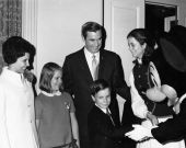 Askew family at inaugural reception at the mansion - Tallahassee, Florida.