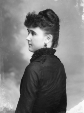Profile of unidentified woman.