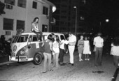 View showing some of the demonstrators at the anti-war rally in Miami Beach during the 1972 GOP National Convention.