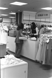 Woman buying clothes in the Northwood Mall - Tallahassee, Florida.