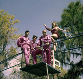 View of the Flying Wallendas daredevil circus act in Sarasota, Florida.