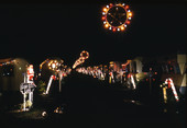 View showing Christmas lights at a trailer park in Sarasota.