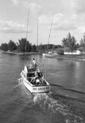 Charter boat "The Greek Kid" returning to Boca Raton from the Atlantic.