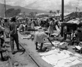 View of open market at Port-au-Prince in Haiti.