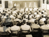 View of a Naval Photography School class in progress at NAS Pensacola.