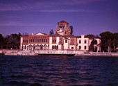 John Ringling residence, Ca'd'Zan, viewed from the bay in Sarasota, Florida.