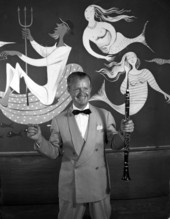 Portrait of band leader Rudy Bundy at the Lido Beach Casino in Sarasota, Florida.