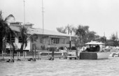 View of Bea & Bill's Happyland seafood restaurant at 9009 Midnight Pass Rd. on Siesta Key, Florida.
