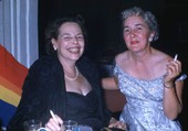 Photographer's wife, Lois Foley Steinmetz at left, with Mrs. Stevenson in Sarasota, Florida.