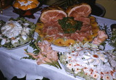 View showing display of catered food in Sarasota, Florida.