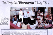 Advertisement showing a Tupperware home party.