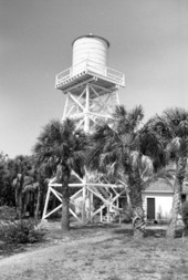 Water tower at the Cabbage Key Inn & Studio.