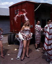 Ringling Circus performers in costume at the winter quarters in Sarasota, Florida.