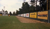 Close-up view of baseball field at the FSU ballpark in Tallahassee, Florida.