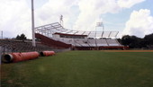 View of the baseball field and grandstand at the FSU ballpark in Tallahassee, Florida.