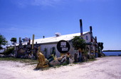 Looking east at the Sandy Hook Crab House restaurant in Matlacha.