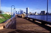 Southbank Riverwalk running along the St. Johns River in Jacksonville.