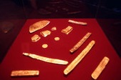 Gold treasure from the Atocha on display at the Mel Fisher Maritime Museum in Key West.