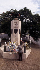 Monument in Little Havana dedicated to the Bay of Pigs invasion.