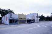 Looking south at buildings on the east side of Beck Ave. in the historic St. Andrews community of Panama City.