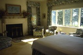 Interior view of bedroom at the Pinckney Hill Plantation house in Monticello.
