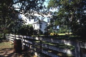 Rear view of the historic Lyndhurst Plantation house in Monticello.