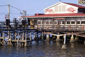 Close-up view of the Santa Maria Restaurant in St. Augustine.