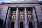 Close-up view of the historic U.S. Courthouse and Post Office building in Tampa.