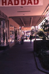 Sidewalk scene looking south along Franklin St. in Tampa.