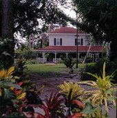 Thomas Edison home at the Edison-Ford Winter Estates tourist site in Fort Myers, Florida.