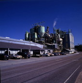 View of the Floridin mining factory in Quincy, Florida.
