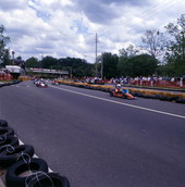 Scene from the Grande Prix kart race on Lafayette St. in Tallahassee, Florida.
