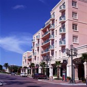 Villa Hibiscus apartments near the Mizner Park shopping mall in Boca Raton, Florida.