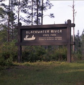 Sign at the Blackwater River State Park in Okaloosa County, Florida.