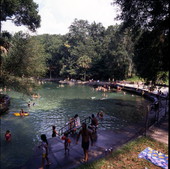 Visitors at the Wekiwa Springs State Park near Apopka, Florida.