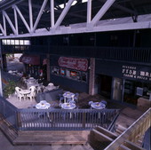 View showing shops at the Fishermen's Village waterfront mall located at 1200 W. Retta Esplanade in Punta Gorda, Florida.