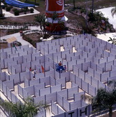 Maze at the Water Mania theme park in Kissimmee, Florida.