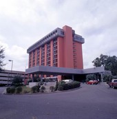 View of the University Centre Hotel at 1535 SW Archer Rd. in Gainesville, Florida.