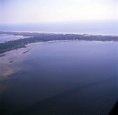 Aerial view overlooking the Dr. Julian G. Bruce St. George Island State Park in Franklin County, Florida.